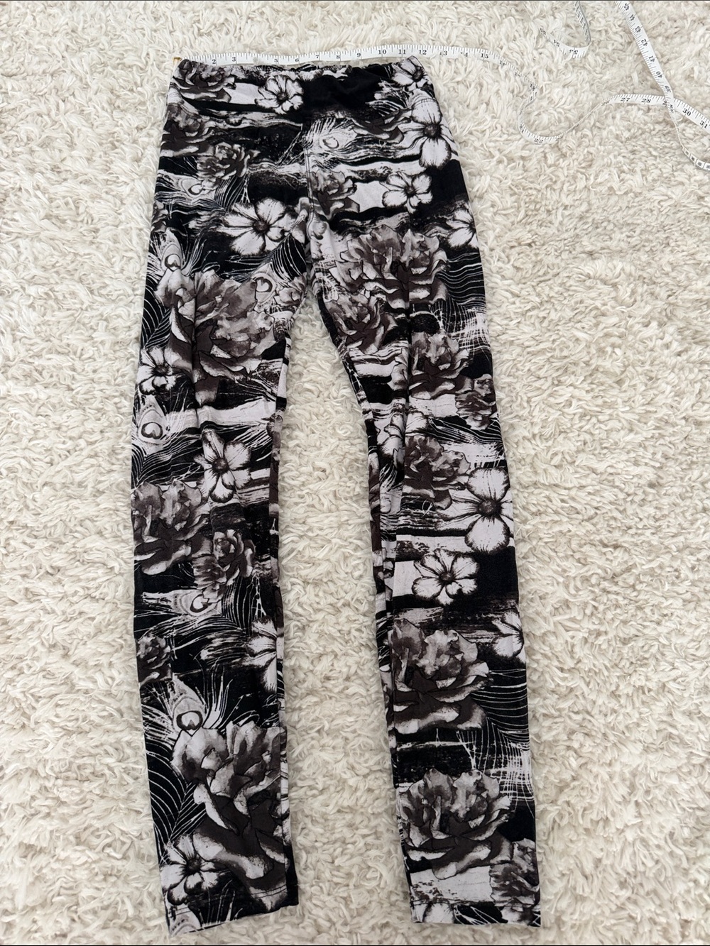 Always Black & White Floral Leggings